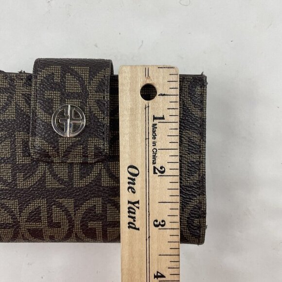 Giani Bernini Leather Framed Wallet Card Slots Snap Closure Coin Pocket Brown - Picture 10 of 10